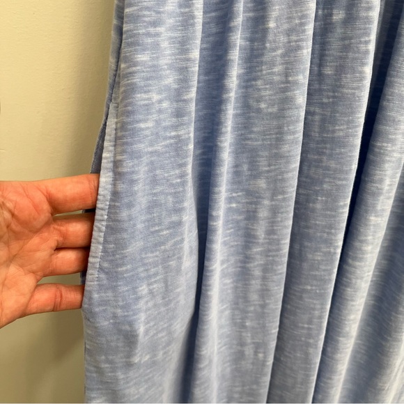 Aerie Crochet Maxi Dress Ocean Sky 100% Cotton Pockets Summer Pool Size Medium - Picture 6 of 14